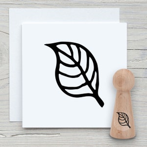 Stempel Kegel Blatt Mini - DIY Motivstempel zum basteln von Karten, Papier, Stoffen - Bäume,Blätter,floral