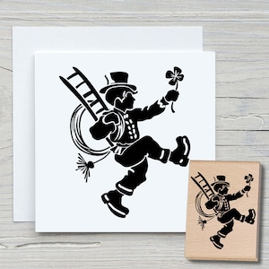 Stempel Schornsteinfeger - DIY Motivstempel zum basteln von Karten, Papier, Stoffen - Hobby, Glück, Neujahr