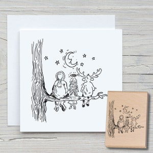 Stempel Auf dem Ast  - DIY Motivstempel zum basteln von Karten, Papier, Stoffen - Weihnachten, Weihnachtskarten, Weihnachtsstimmung