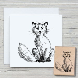 Tampon renard - Tampon à motif DIY pour fabriquer des cartes, du papier, des tissus - animaux, tampons d'animaux, Reineke