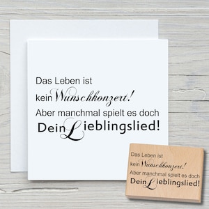 Stempel Wunschkonzert - DIY Motivstempel zum basteln von Karten, Papier, Stoffen - Spruchstempel, Sprüche, Noten