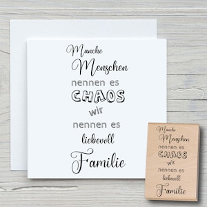 Stempel Manche Menschen  - DIY Motivstempel zum basteln von Karten, Papier, Stoffen - Spruchstempel, Sprüche, Familie