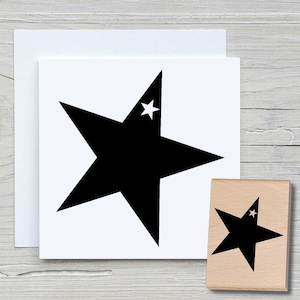 Sello estrella completa - Sello con motivo DIY para hacer tarjetas, papel, telas - hobby, estrella en estrella, nacimiento