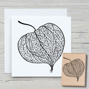 Stempel Physalis - DIY Motivstempel zum basteln von Karten, Papier, Stoffen - Frucht floral Pflanze