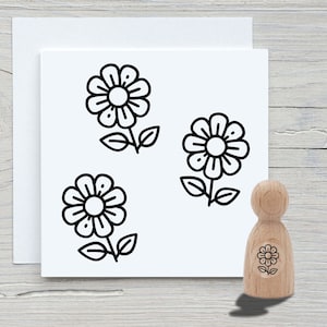 Stempel Kegel Blume Micro - DIY Motivstempel zum basteln von Karten, Papier, Stoffen - floral, Frühling, pflanze