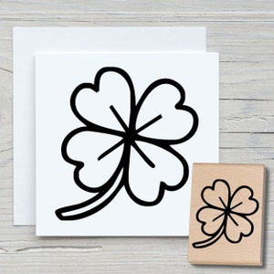 Stempel Glücksklee - DIY Motivstempel zum basteln von Karten, Papier, Stoffen - Floral, Blumen, Glück
