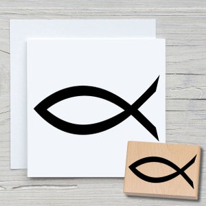 Stempel Fisch - DIY Motivstempel zum basteln von Karten, Papier, Stoffen - Hobby, Kirche, Kommunion
