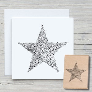 Stempel Sternenstern - DIY Motivstempel zum basteln von Karten, Papier, Stoffen - Weihnachten, Weihnachtskarten, Sternenschwarm