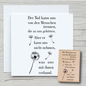Stempel Der Tod - DIY Motivstempel zum basteln von Karten, Papier, Stoffen - Beisetzung, Trauer, Verlust