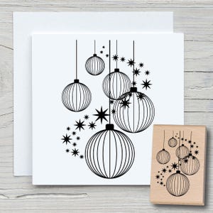 Stempel Glitzerweihnachtskugeln - DIY Motivstempel zum basteln von Karten, Papier, Stoffen - Weihnachten, Christbaumkugeln, Weihnachtsschmuc