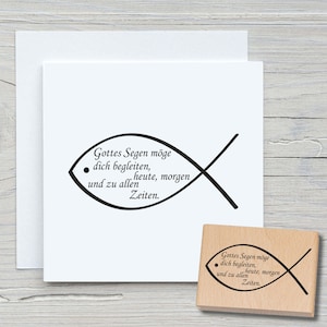 Stempel Gottes Segen - DIY Motivstempel zum basteln von Karten, Papier, Stoffen - Spruchstempel, Glaube, Kirche
