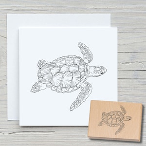 Stempel Schildkröte - DIY Motivstempel zum basteln von Karten, Papier, Stoffen - Tiere, Tierstempel, Panzer