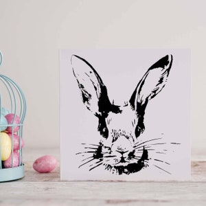 Rabbit head stamp DIY motif stamp for making cards, paper, fabrics Easter, Easter, Easter bunny image 5