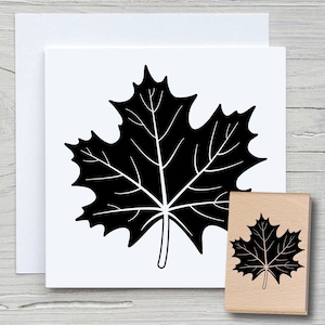 Sello de hoja de arce - Sello con motivo DIY para hacer tarjetas, papel, telas - floral, árboles, otoño