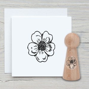Stempel Kegel Blümeli mini - DIY Motivstempel zum basteln von Karten, Papier, Stoffen - Blume floral Blüte