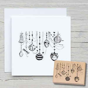 Stempel Weihnachtsschmuck  - DIY Motivstempel zum basteln von Karten, Papier, Stoffen - Weihnachten, Weihnachtskarten, Christbaumkugeln