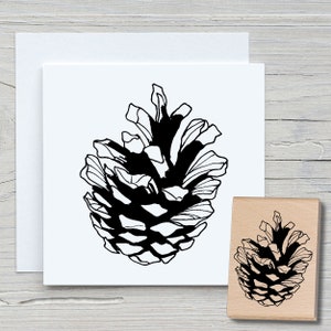Tampon pommes de pin - Tampon motif DIY pour confectionner cartes, papier, tissus - Noël, cartes de Noël, plante fruitière