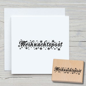Stempel Weihnachtspost - DIY Motivstempel zum basteln von Karten, Papier, Stoffen - Weihnachten, Weihnachtskarten, Schriftzug