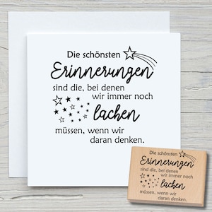 Stempel Die schönsten Erinnerungen - DIY Motivstempel zum basteln von Karten, Papier, Stoffen - Spruchstempel, Sprüche, Liebe