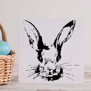 Rabbit head stamp DIY motif stamp for making cards, paper, fabrics Easter, Easter, Easter bunny image 4