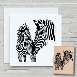 Sello de cebra - Sello con motivo DIY para hacer tarjetas, papel, telas - animales, sellos de animales, tiras