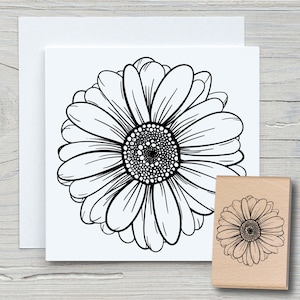 Sello de flor de margarita individualmente - Sello con motivo DIY para hacer tarjetas, papel, telas - floral, flores, flores