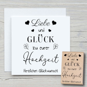 Timbro amore e felicità – Timbro con motivo fai da te per realizzare cartoline, carta, tessuti – con scritta timbro, matrimonio, matrimonio