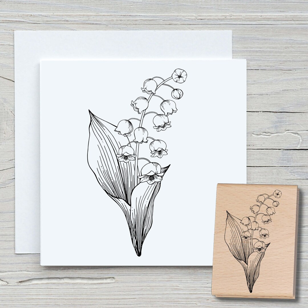 Stamp Lily of the Valley 02 DIY Motif Stamp for Making Cards, Paper ...