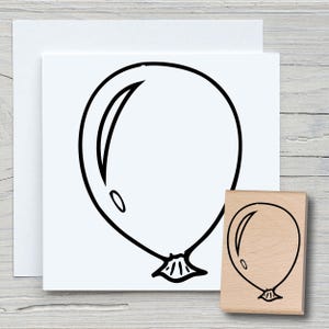 Stempel Ballon einzeln - DIY Motivstempel zum basteln von Karten, Papier, Stoffen - Party,Feier,Geburtstag