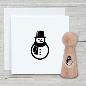 Stempel stożek bałwanek mini - stempel z motywem DIY do tworzenia kartek, papieru, tkanin - świąteczny śnieg