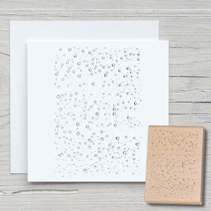 Timbro goccia d'acqua - Timbro con motivo fai da te per creare biglietti, carta, tessuti - hobby, sfondo, pioggia