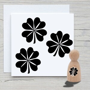 Stempel Kegel Glücksklee Micro - DIY Motivstempel zum basteln von Karten, Papier, Stoffen - floral, Frühling, pflanze