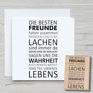 Timbro The Best Friends - Timbro con motivo fai da te per realizzare cartoline, carta, tessuti - Timbri con scritte, frasi, amicizia