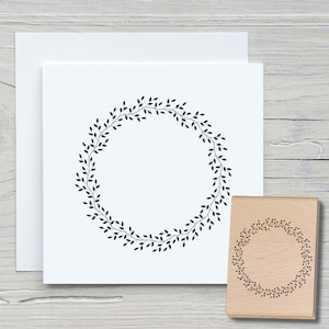 Stempel Blätterkreisel  - DIY Motivstempel zum basteln von Karten, Papier, Stoffen - Floral, Blumen, Hochzeit