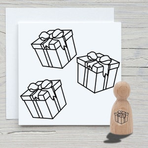 Timbro cono regalo Micro - Timbro con motivo fai da te per creare biglietti, carta, tessuti - Natale, festività, compleanni