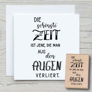 Timbro Il momento più bello - Timbro con motivo fai da te per realizzare cartoline, carta, tessuti - Timbri con scritte, frasi, amicizia