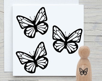 Stamp Cone Butterfly Micro - DIY motif stamp for making cards, paper, fabrics - butterflies, insects, animals