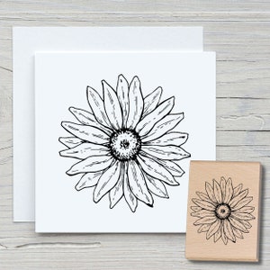 Stempel Echinacea Blüte - DIY Motivstempel zum basteln von Karten, Papier, Stoffen - Floral, Blumen, Sonnenhut