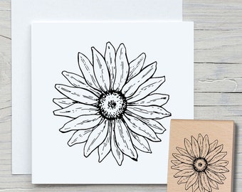 Stempel Echinacea Blüte - DIY Motivstempel zum basteln von Karten, Papier, Stoffen - Floral, Blumen, Sonnenhut