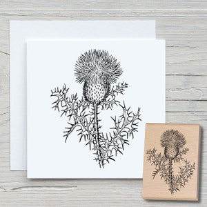 Stempel Distel - DIY Motivstempel zum basteln von Karten, Papier, Stoffen - Floral, Blumen, Brennessel