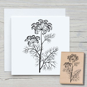 Stempel Dill  - DIY Motivstempel zum basteln von Karten, Papier, Stoffen - Floral, Blumen, Gewürze