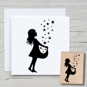 Stempel Sterntaler - DIY Motivstempel zum basteln von Karten, Papier, Stoffen - Hobby, Sterne, Taler