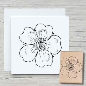 Stempel Blümeli 02 - DIY Motivstempel zum basteln von Karten, Papier, Stoffen - Floral, Blumen, Blume