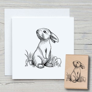 Stempel Hoppel - DIY Motivstempel zum basteln von Karten, Papier, Stoffen - Ostern, Osterfest, Hasen