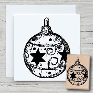 Stempel Weihnachtskugel filigran - DIY Motivstempel zum basteln von Karten, Papier, Stoffen - Weihnachten, Christbaumkugel, Schmuck
