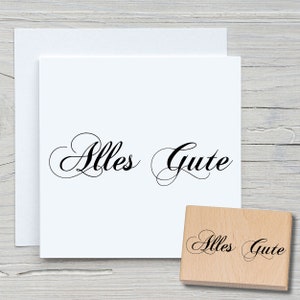 Sello Todo lo mejor - Sello con motivo DIY para hacer tarjetas, papel, telas - Sellos con frases, refranes, deseos