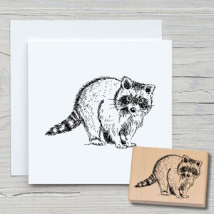 Stempel Waschbär - DIY Motivstempel zum basteln von Karten, Papier, Stoffen - Tierstempel,Tiere,Bären