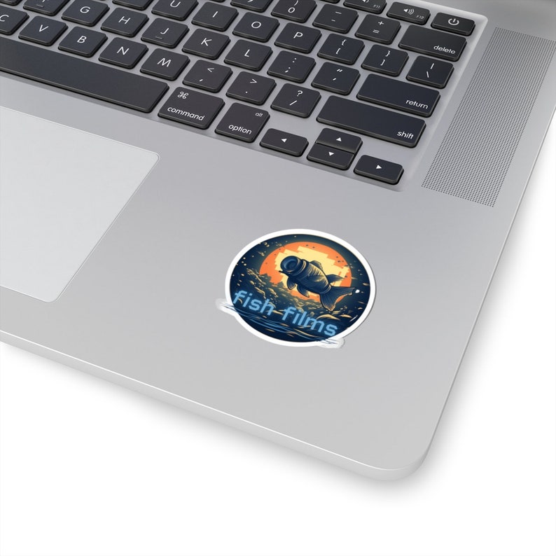 Decorate with Fish Film Logo Stickers - 4 Size Options - Easy Peel and Stick Installation image 5