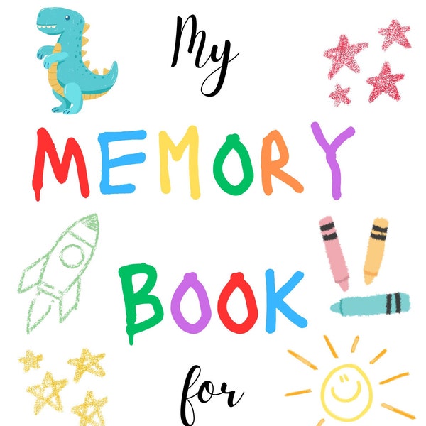 Kids Keepsake Journal, Digital Year Memory Book, Milestone Toddler Printable, Memory Journal, School Memories, Memory Box