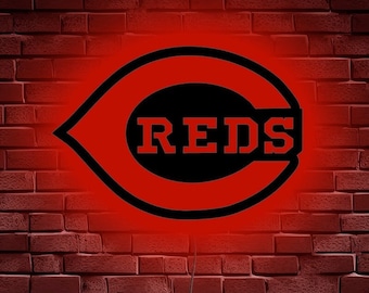 Cincinatti Reds Led Sign, Reds Baseball Wall Decor, Reds Mlb team,Cincinnati Reds Led Lighted, Mlb Gift, Reds Team,Father&#39;s Days